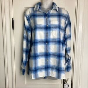 NWT American Eagle Outfitters Oversized Soft Flannel Plaid Shirt XS